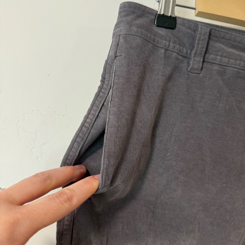 Carve Designs Womens Corduroy Pants 8 Gray Straight Leg Organic Cotton Stretch - Picture 5 of 7